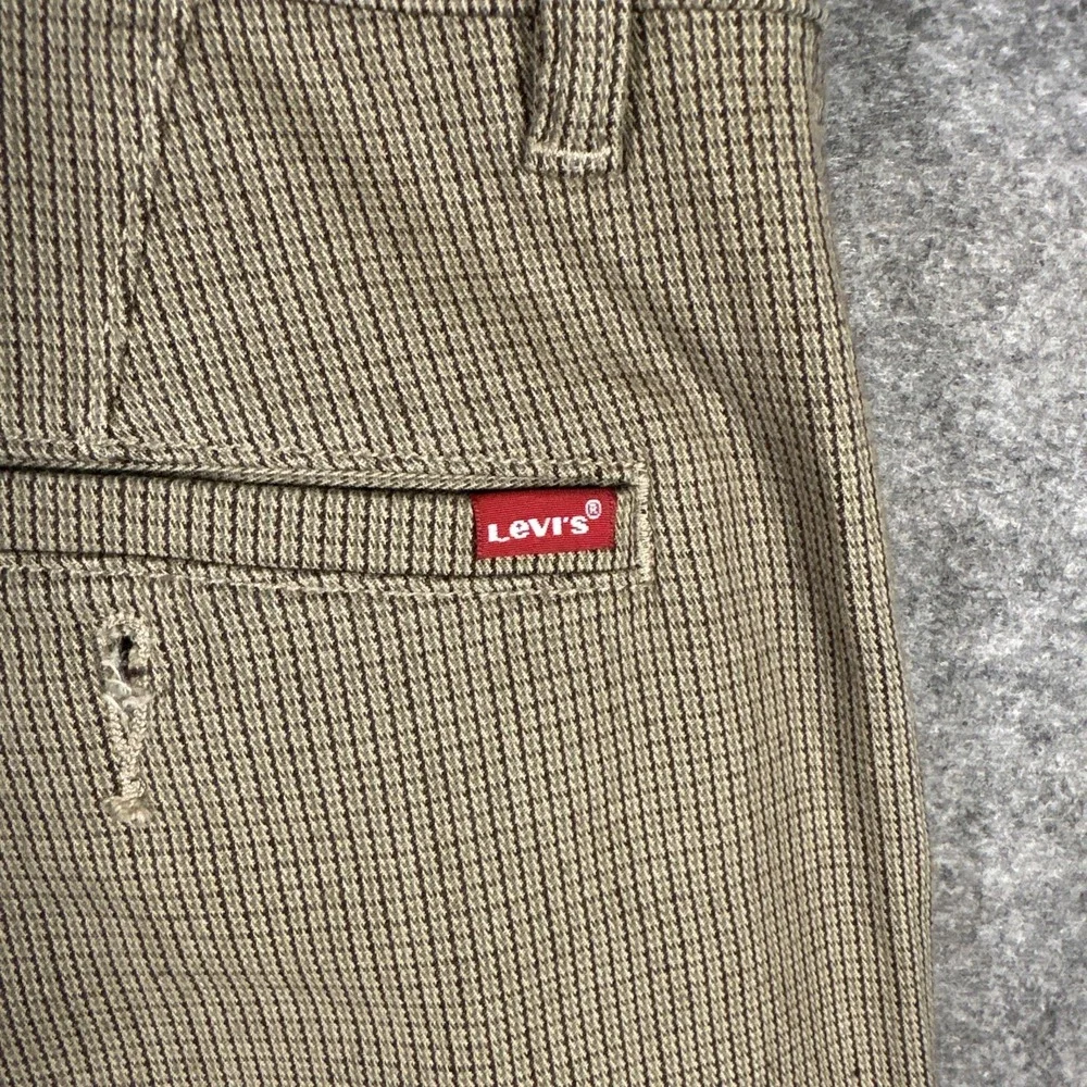 Levi's Men's XX Chino Standard Taper 36/34(38x30) Houndstooth Brown Pants Hemmed